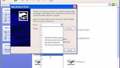 Mapping Drives in XP