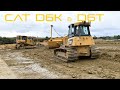 CAT D6T And D6K Spreading Material On A Project In Corby CAT D6T And D6K Spreading Material On A Project In Corby