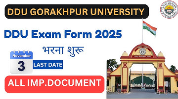 DDU GKP Examination Form 2025 | Step by Step Apply Process | Latest Update Today