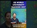 UGC NET PAPER 1 | QS World University Ranking 2027 | Priti Ma'am #ytshorts #ugcnet #paper1 #exam
