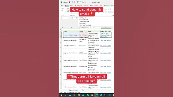 How to send thousands of emails in 20 seconds! #excel #exceltips #tutorial