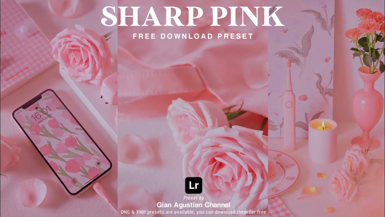 Lightroom Preset - SHARP PINK | Tutorial Preset Lightroom - Free Download DNG & XMP