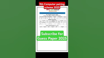 9th class computer scheme 2025 | 9th class computer science guess paper 2025| alive science academy