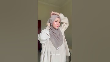 Tutorial hijab menutup dada tapi tetap clean dan minimalis #tutorialhijab #plainhijab #hijabstyle