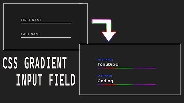 Css Gradient Input Field Animation @TonuDipa Coding