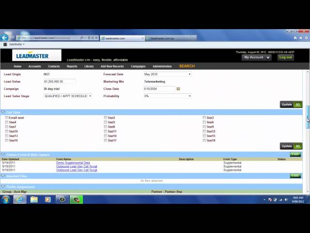 LeadMaster CRM Live Demo