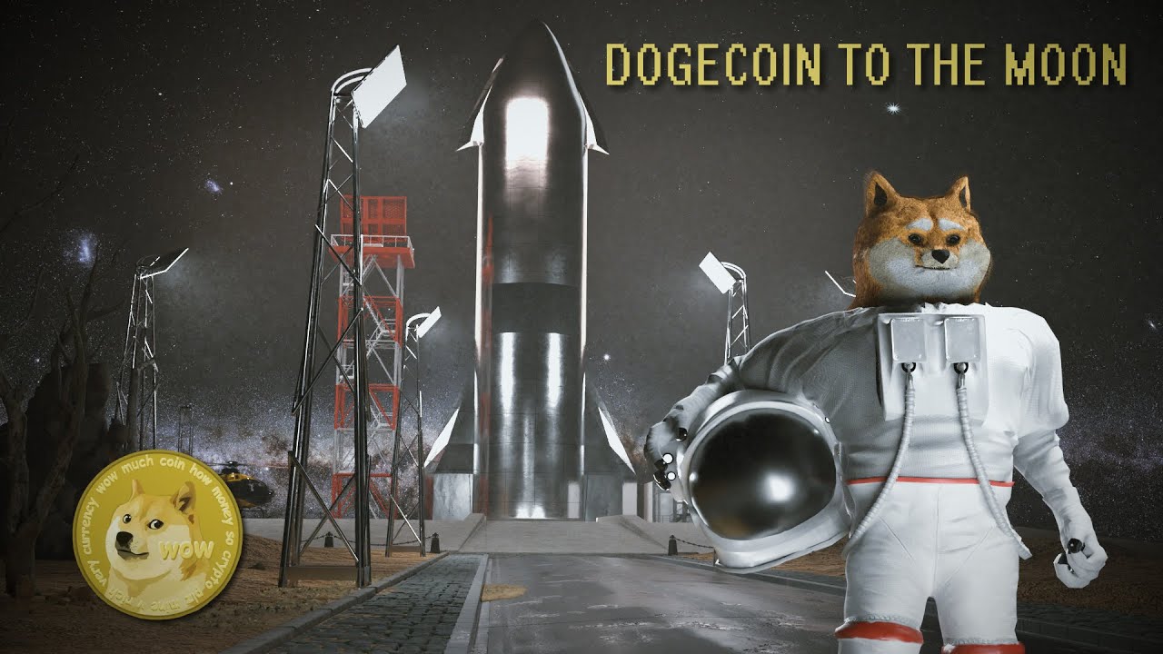 DOGECOIN - Полет на луну! Анимационный мультфильм под саундтрек Derek - SpaceX!