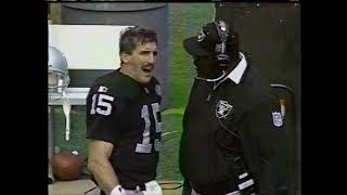Los Angeles Raiders vs Miami Dolphins (October 16, 1994) "Art Shell Benches QB Jeff Hostetler"