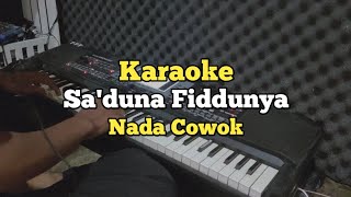 Karaoke - Sa'duna Fiddunya Nada Cowok Lirik Video | Karaoke Sholawat