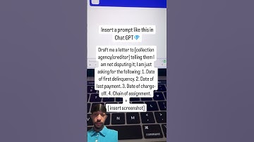 Draft dispute letters with ChatGPT & delete collections fast! #CreditRepair #AIForCreditRepair