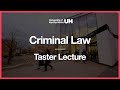 Law - Taster Lecture - Criminal Law