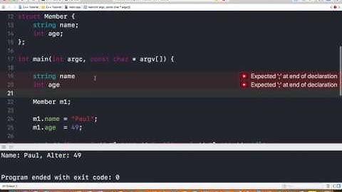 C++ mit Xcode programmieren - Was sind Strukturen?