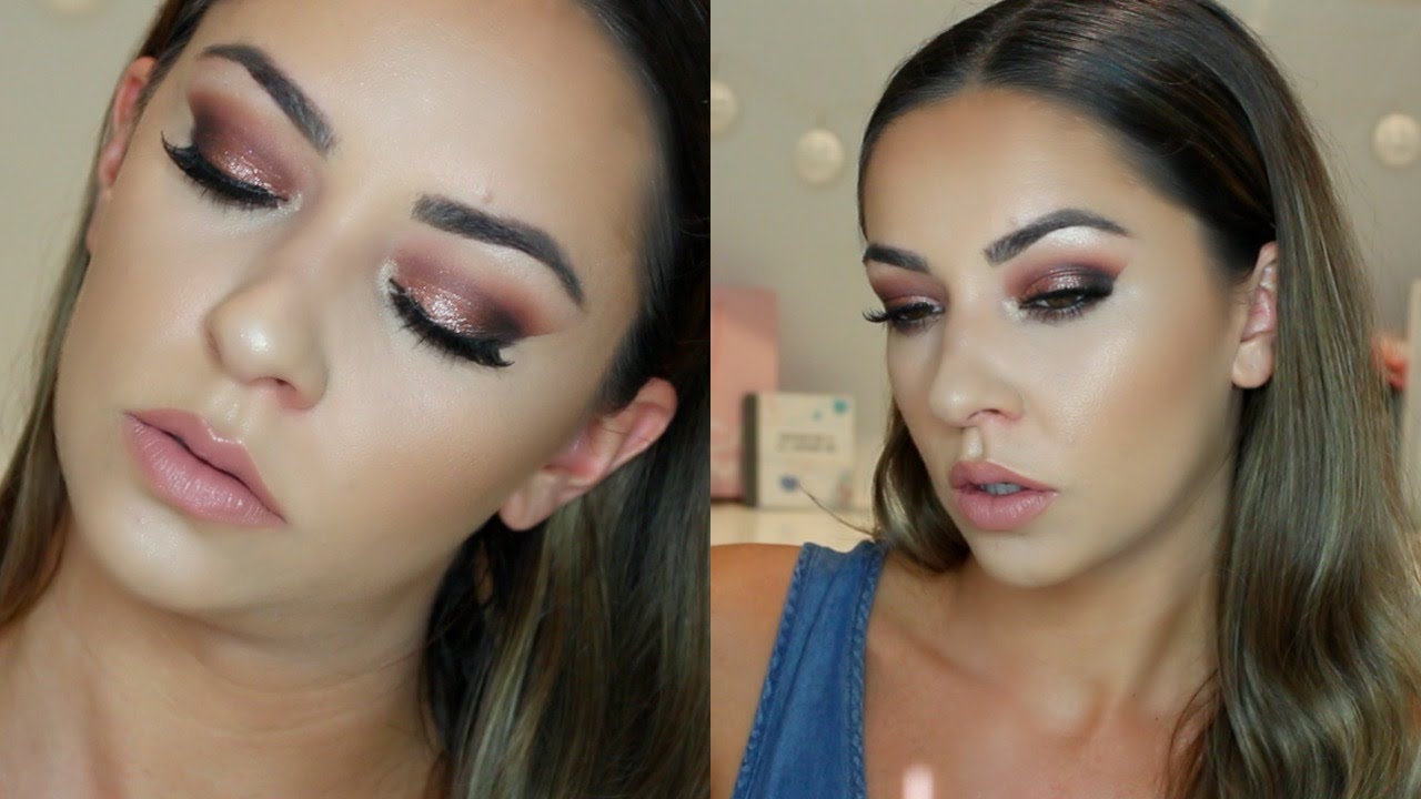 Shimmery Warm Smokey Eye Makeup Tutorial For Hooded Eyes YouTube