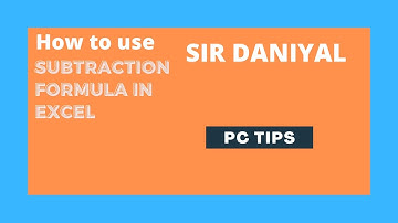 How to use Subtraction formula in Excel in Urdu - hindi