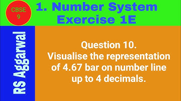 Visualise the representation of 4.67 bar on number line up to 4 decimals.