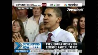 Obama Pushes Republicans to Extend Payroll Tax Cut