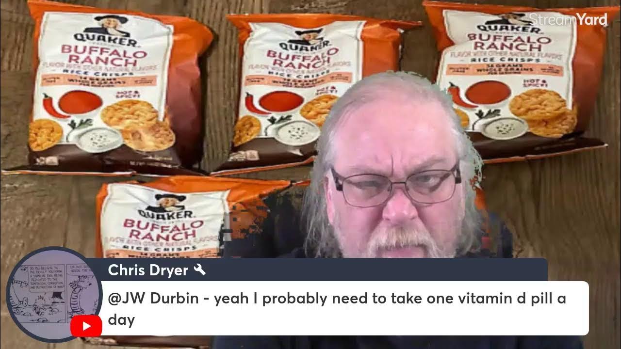 Quaker Buffalo Ranch Rice Crisps Mukbang YouTube