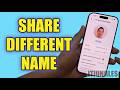 Phone: Share a Nickname Instead of Real Apple ID Name (Privacy)