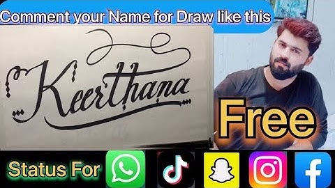 keerthana Name Signature Calligraphy Status Short Video  | #howtodraw #sketching  #keerthana