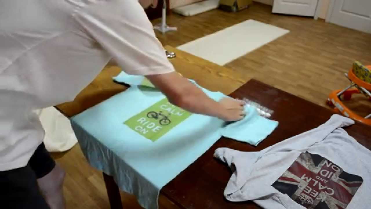 термотрансферная печать на футболках - YouTube