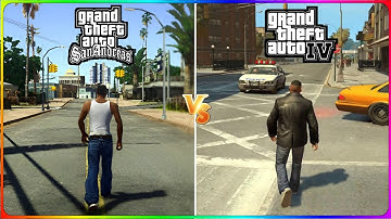 GTA 4 vs GTA San Andreas | Side-by-Side Comparison  |