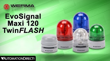 WERMA EvoSIGNAL Maxi 120mm TwinFLASH Optical Beacon from AutomationDirect