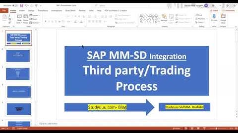 SAP (MM--SD)--Third party/Trading process full overview explanation theoretically.