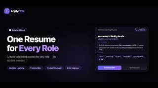 Create a Role-Specific Resume Without Applying — ApplyFlow Resume Library