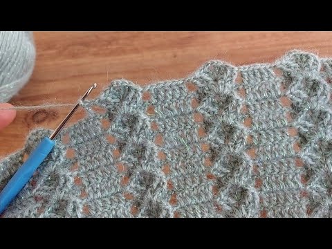 Easy Crochet Knitting Pattern Pattern - Çok Kolay Tığ işi Gelin Yeleği Şal Örgü Modeli..