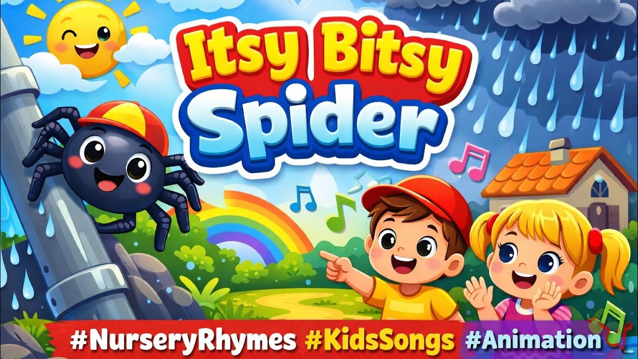 Itsy Bitsy Spider 🕷️ | Nursery Rhymes for Kids | Fun Animated Kids Song 