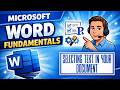 How to Select Text in Microsoft Word | Microsoft Word Fundamentals