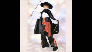 Costume Carnevale Zorro Bambino Abito Nero Rosso Travestimento Zorro -  YouTube