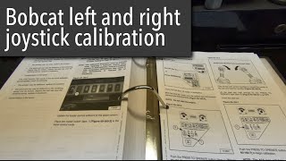 Bobcat left and right Joystick control calibration procedures