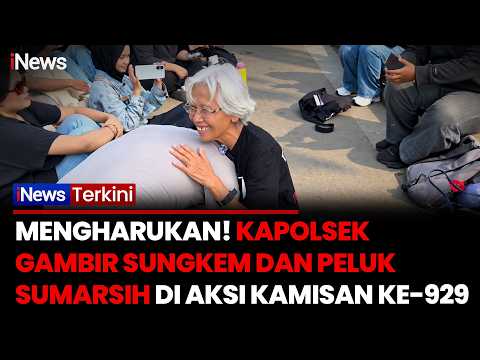 Momen Haru di Aksi Kamisan! Sumarsih Peluk dan Doakan Kapolsek Gambir | iNews Terkini