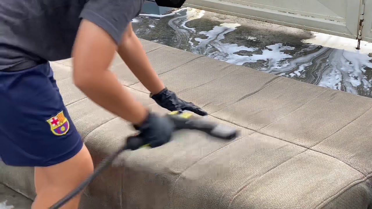 DEEP CLEANING A 10 YEAR OLD SOFA BED! YouTube