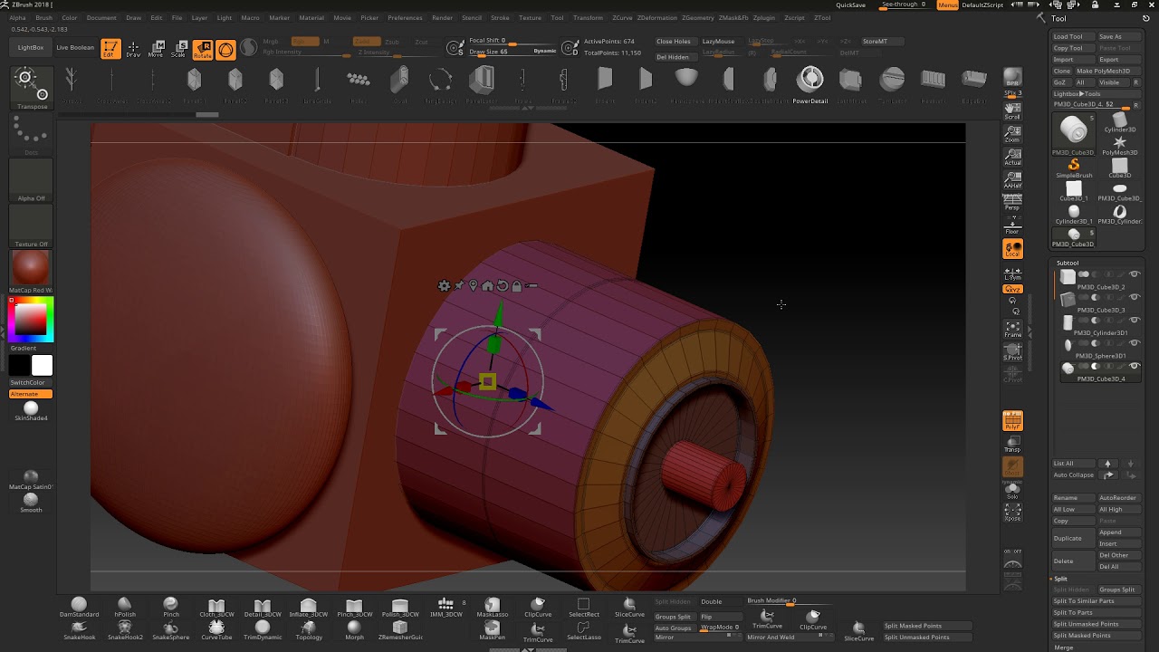 Zbrush. Lesson 18. Live Boolean YouTube