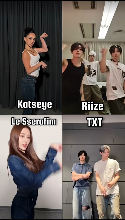 who won the MILKSHAKE trend?? #katseye #riize #lesserafim #txt #milkshakes #kpop