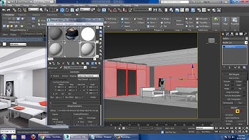 Tutorial on Modeling texturing and lighting an interior in 3dsmax using Vray ( Part 4)