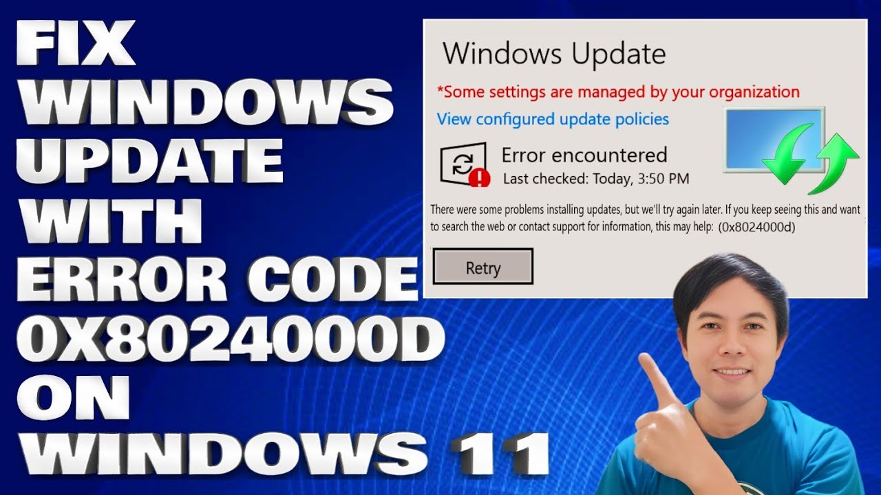 How To Fix Windows Update Error Code 0x8024000d in Windows 10/11 - YouTube