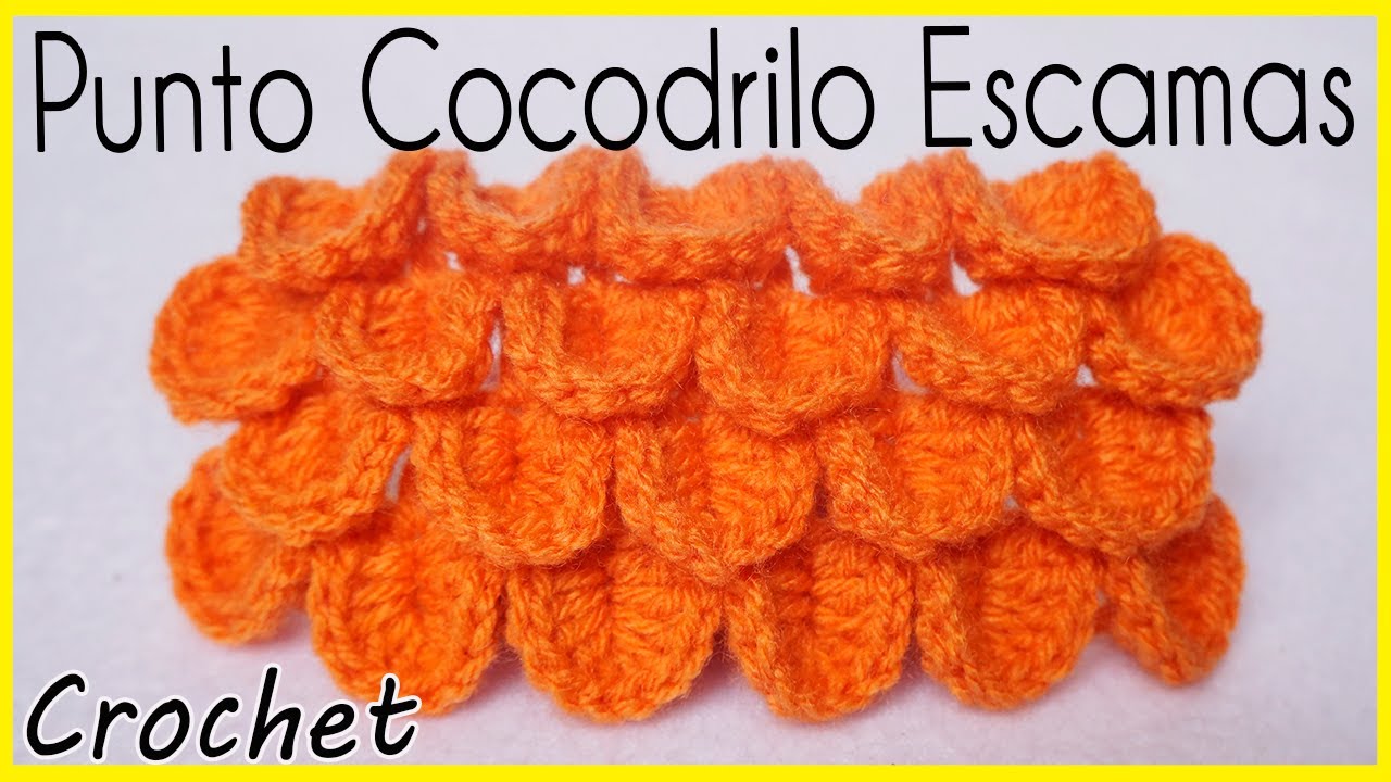 🌈Puntada de Crochet: Cocodrilo - Escamas |  How to crocodile stitch crochet  (PASO A PASO)
