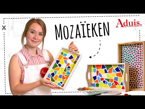 DIY | Mozaïeken voor beginners | Gedetailleerde instructies | Tips&trucs | Dienblad m. mozaïekstenen