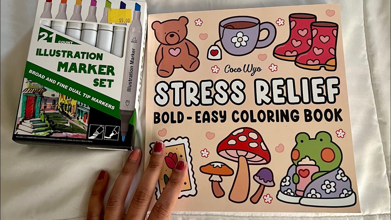 ASMR 💕 no mas ESTRES 💆🏻‍♀️ Coloreando 🖍️ y Masticando Chicle