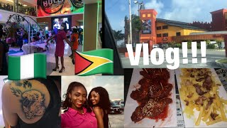 NIGERIANS VISIT MOVIETOWNE & SLEEPIN HOTEL GUYANA | GOT TATTOOS | DINNER | EASTER VLOG