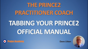 PRINCE2 coaching program official manual tabs