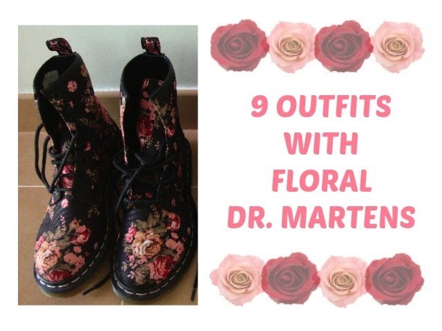 floral doc marten style boots