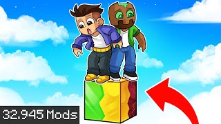 HE INSTALADO TODOS los MODS que EXISTEN en UN SOLO BLOQUE en MINECRAFT 😍😱 HARDY y TROLERO