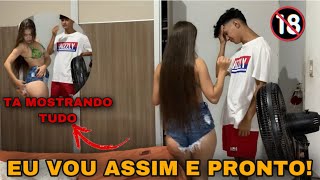 MEU NAMORADO SURTOU😈 SAI DE SHORTS MUITO CURTO E BIQUÍNI !( TROLAGEM)