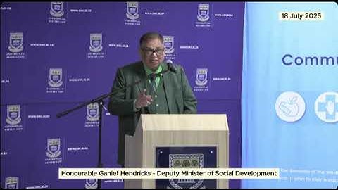 Ganief Hendricks speech at the Bachelor of Community Development students oath taking at UWC