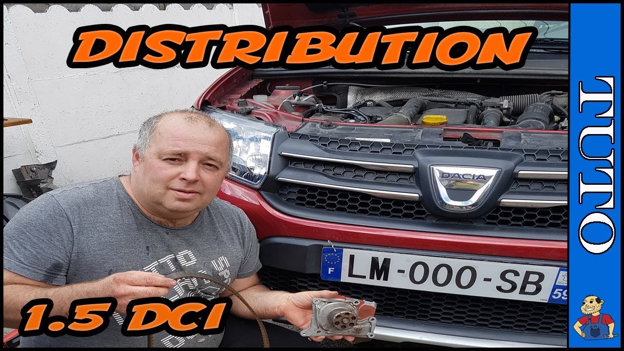 Remplacer sa courroie Distribution 1.5 dci Dacia sandero - YouTube