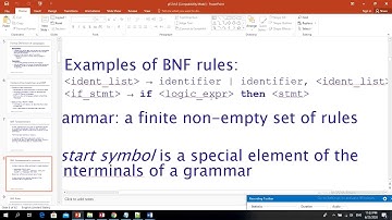 Chapter 3 -1 -  Describing Syntax and Semantics
